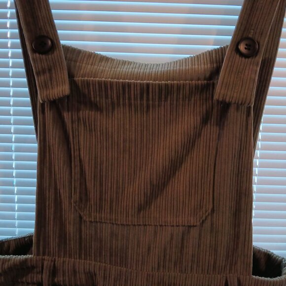 Cider 💚 Womens Adorable Olive Green Corduroy Wide Leg Overalls 💚 - Picture 15 of 16